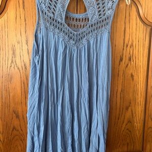 New Directions Blue Sleeveless Blouse
